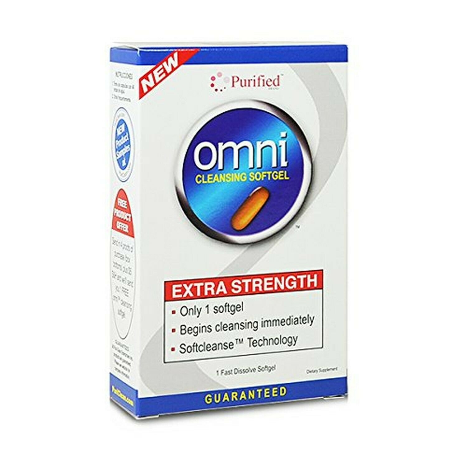 Omni Cleansing Softgel - Extra Strength Cleansing Immediately, 1 Fast Dissolv...