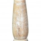 Hosley's 12" High Wood Candlestick for Pillar and Flameless Candles. Distress...
