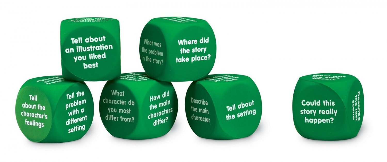 Learning Resources Retell a Story Cubes, 6 Foam Cubes, Reading & Listening, A...