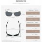 AEVOGUE Polarized Sunglasses For Men Rectangle Metal Frame Retro Sun Glasses ...