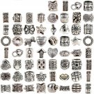 RUBYCA Tibetan Silver Tone Color Spacer Loose Beads Fit European Charm Bracel...