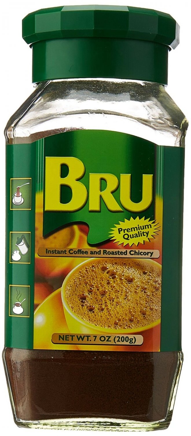 Bru Instant Coffee and Roasted Chicory, 7 Ounce