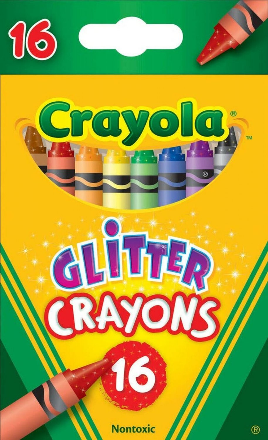 Crayola Glitter Crayons, Regular Size, 16 Count 1