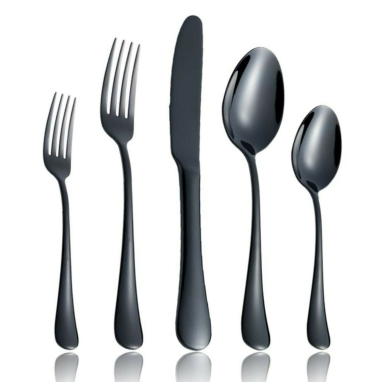20-Piece Flatware Silverware Set Service for 4 Stainless Steel Cutlery Includ...