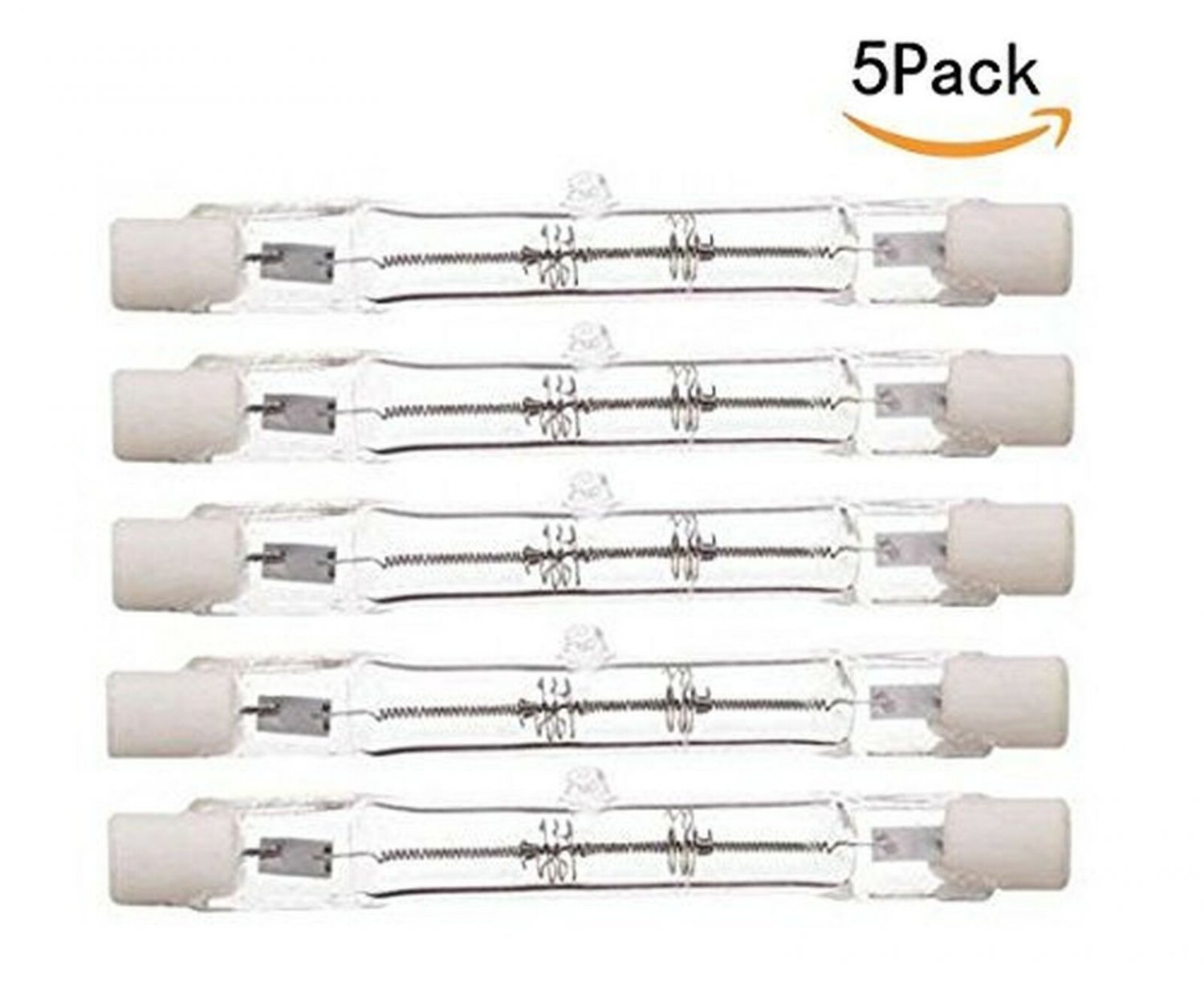 5Pack - 78mm J Type Double Ended T3 Halogen Light Bulbs, 80 Watt 120 Volt (10...
