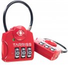 Tarriss TSA Luggage Lock with SearchAlert (2 Pack) (Red) Red