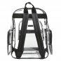 MGgear Clear Transparent PVC School Backpack/Outdoor Backpack with Black Trim