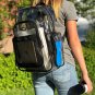 MGgear Clear Transparent PVC School Backpack/Outdoor Backpack with Black Trim