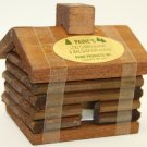Small LOG Cabin Incense Burner 2.5"x3.5" Comes with 10 Balsam Fir Logs Paine's