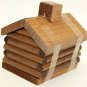 Small LOG Cabin Incense Burner 2.5"x3.5" Comes with 10 Balsam Fir Logs Paine's
