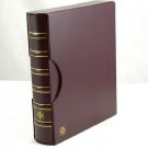 Lighthouse Red/Burgundy Classic Grande 3-Ring Binder with Slipcase Storage Ca...