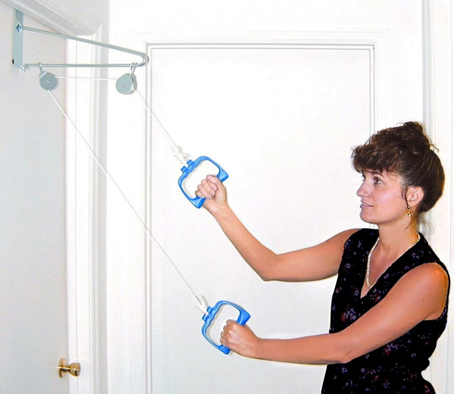 DMI Shoulder Pulley for Physical Therapy, Over The Door Pulley, White