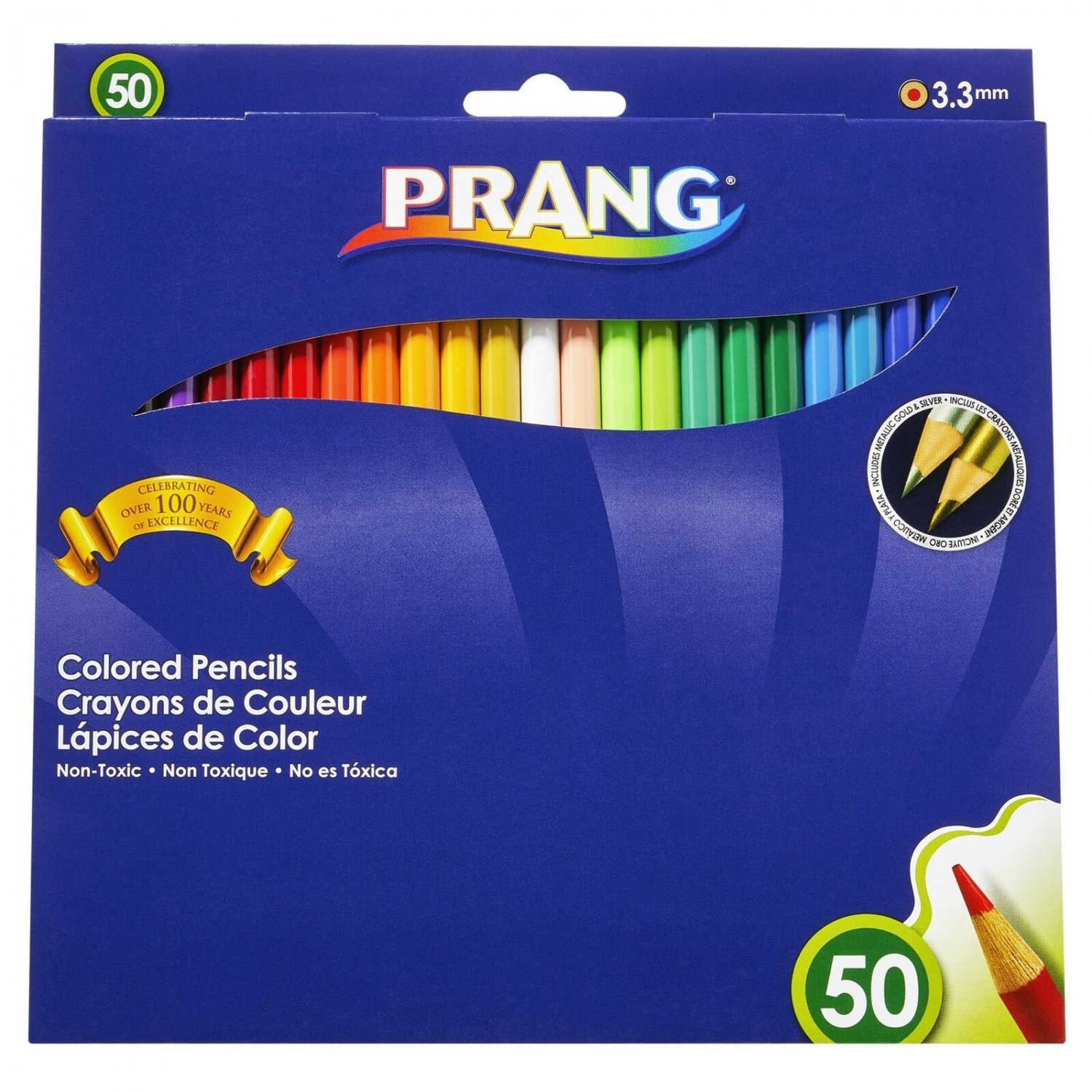 Prang Thick Core Colored Pencils, 3.3 Millimeter Cores, 7 Inch Length, Assort...