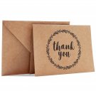 Best Paper Greetings 120-Pack Mini Kraft Thank You Note Cards Bulk Box Set fo...