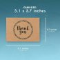 Best Paper Greetings 120-Pack Mini Kraft Thank You Note Cards Bulk Box Set fo...