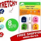 Key Caps Tags - Stretchy All-in-One Key Cover & Tags - ONE Size FITS Most Key...