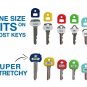 Key Caps Tags - Stretchy All-in-One Key Cover & Tags - ONE Size FITS Most Key...