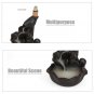 OCIOLI Backflow Ceramic Incense Burner Porcelain Holder Lotus Pond Censer- Bl...