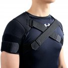 Kuangmi Double Shoulder Support Brace Strap Wrap Neoprene Protector (Large)