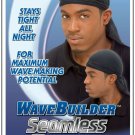 WaveBuilder Premium Hair Wave Seamless Durag, Black 1 pack Assorted