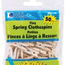 Loew-Cornell 426931 1" Simply Art Wood Tiny Spring Clothespins, Natural Beige