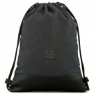 Johnny Urban Drawstring Bag Cotton Anthra Black Gymsack Gym Sack Men & Women