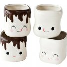 Cute Marshmallow Shaped Hot Chocolate Mugs-Ceramic-Set of 4