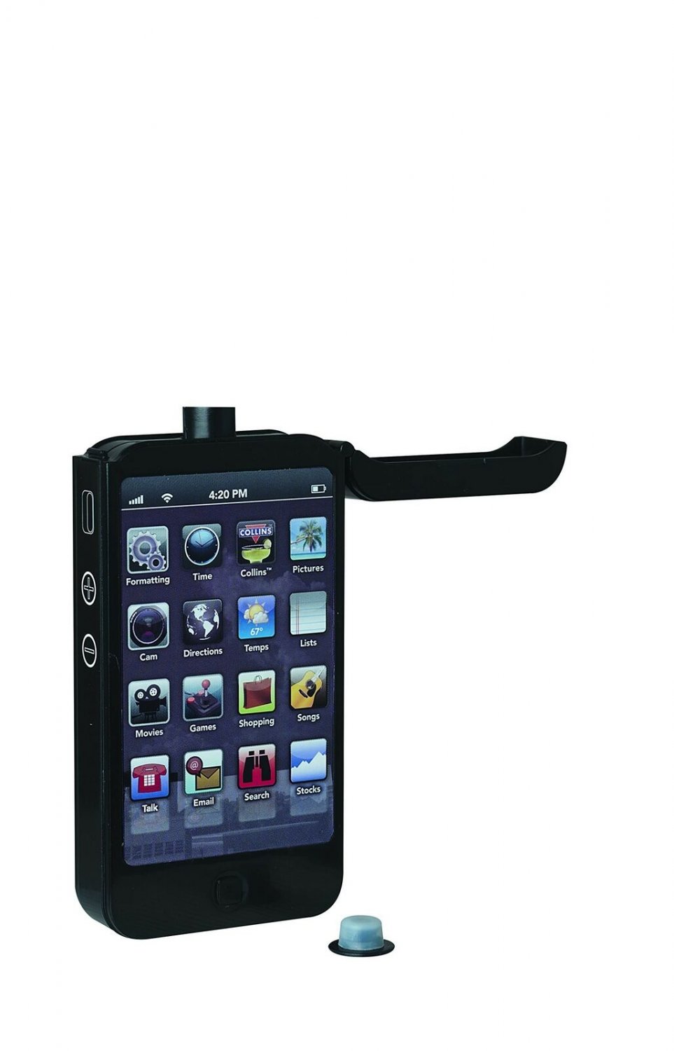 Truefabrications Smartphone Flask, 4 Oz, Black