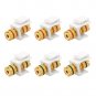 VCE 3 Pairs Banana Jack Binding Post Keystone Jack Insert with Black & Red Ri...