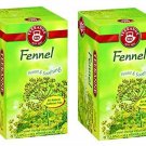 Teekanne Premium Quality Fennel Tea Bags (Pack of 2 Boxes - 40 Bags Total)