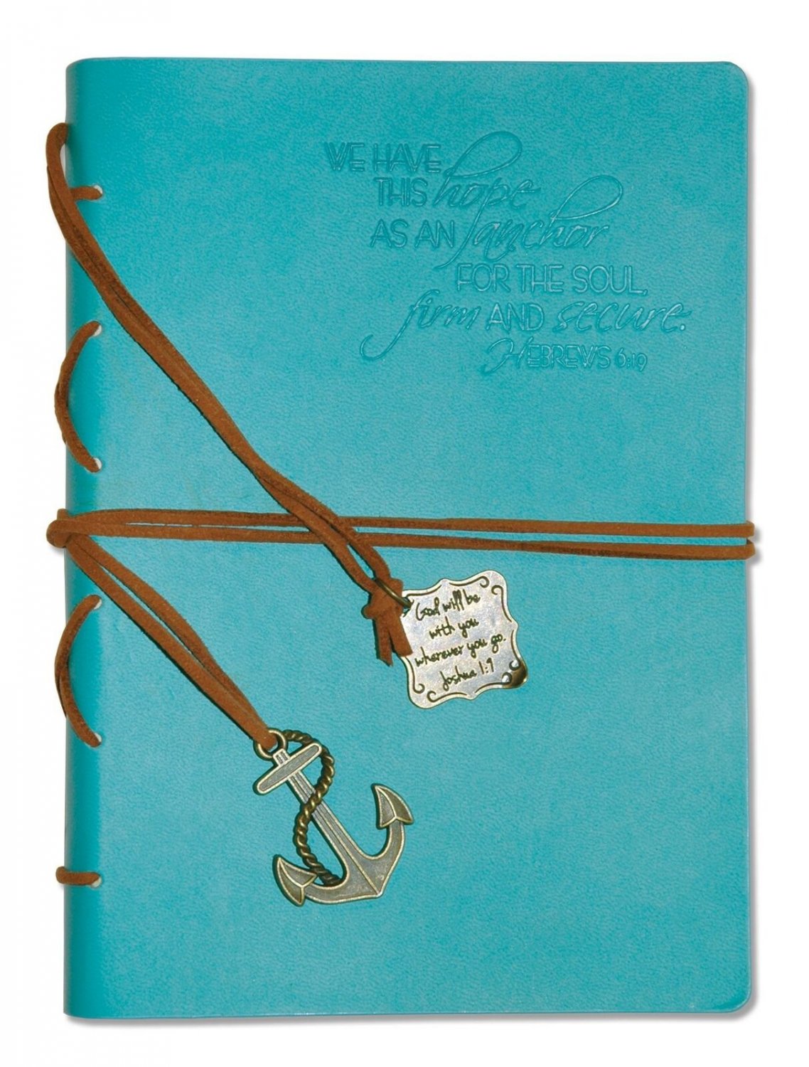 Divinity Boutique Journal, Hope as an Anchor with Aqua Charm (22875)