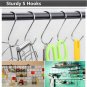 Soqool Stainless Steel Hooks Shower Curtain Rings- 12 Pack S Shaped Hanger Cl...