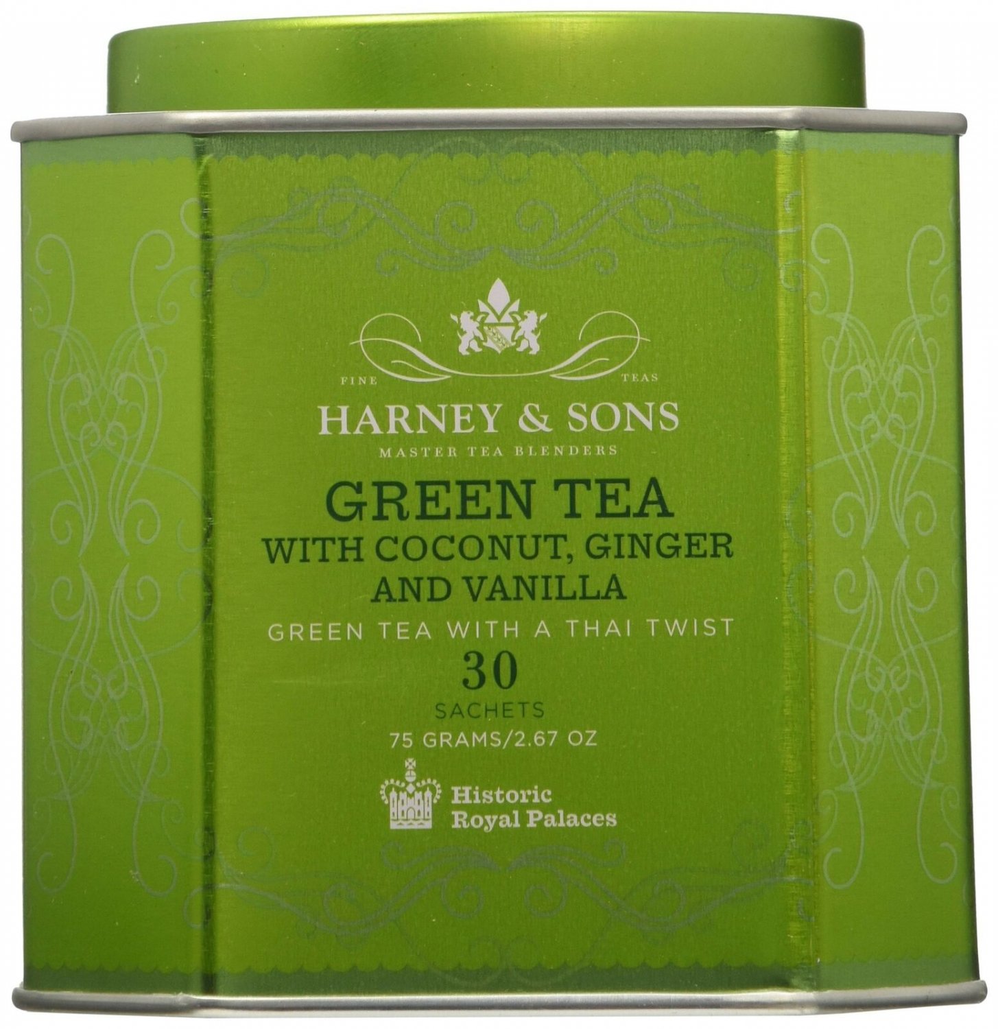 Harney & Sons Green Tea with Coconut, Ginger, and Vanilla Tea Tin - Green Tea...