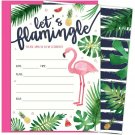 Let’s Flamingle Party Invitations with Pink Flamingo and Palm Leaves. 25 Hot ...