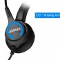AGPtEK 2.5mm Dual Ear Call Center Telephone Headphone, 6FT Noise Cancelling B...