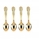 HIC Gold Plated Traditional Demi Spoon - Set of 4