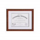Malden International Designs Burl Wood Document Frame, 8.5x11, Walnut