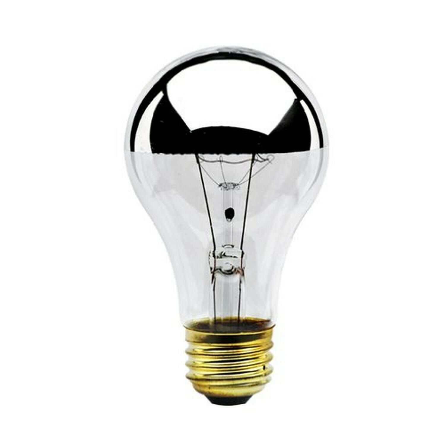 Bulbrite 60A19HM Half Chrome 60W A Shape Bulb (4 Pack) 4 Pack