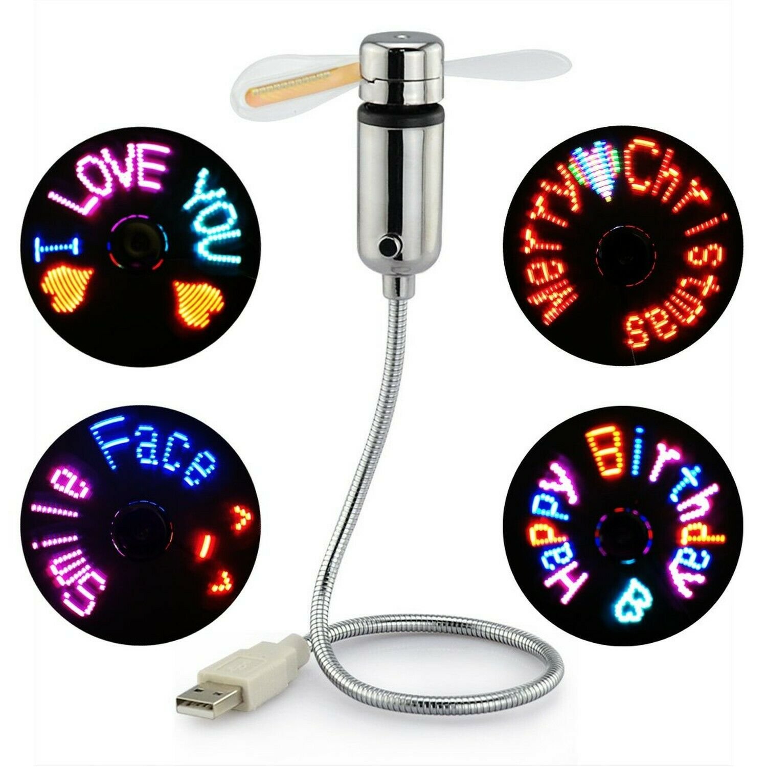 (New RGB version) USB LED RGB Programmable Fan for PC Laptop Notebook Desktop...