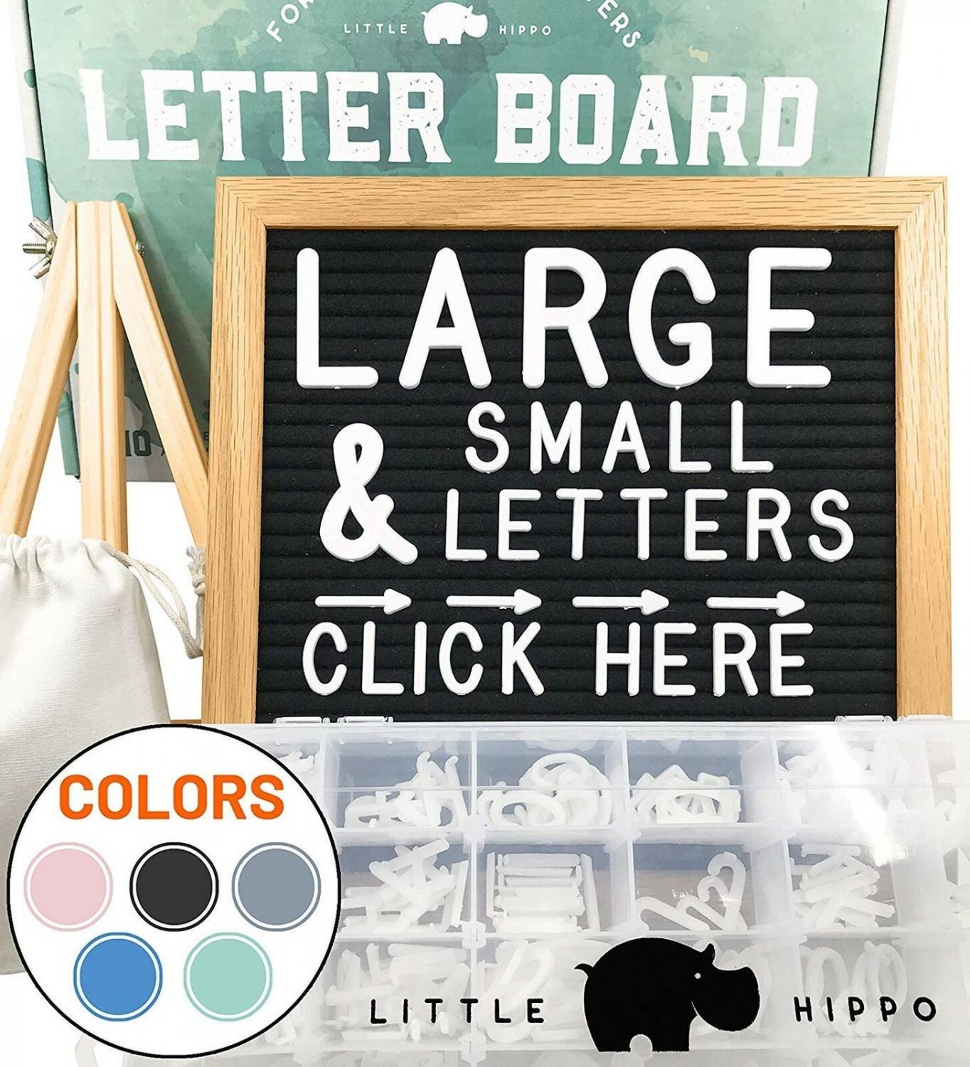 Felt Letter Board 10x10 690 Pre Cut Letters Stand Sorting Tray Black 