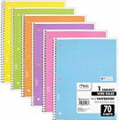 Mead Spiral Notebook, 6 Pack of 1-Subject Wide Ruled Spiral Bound Notebooks, ...