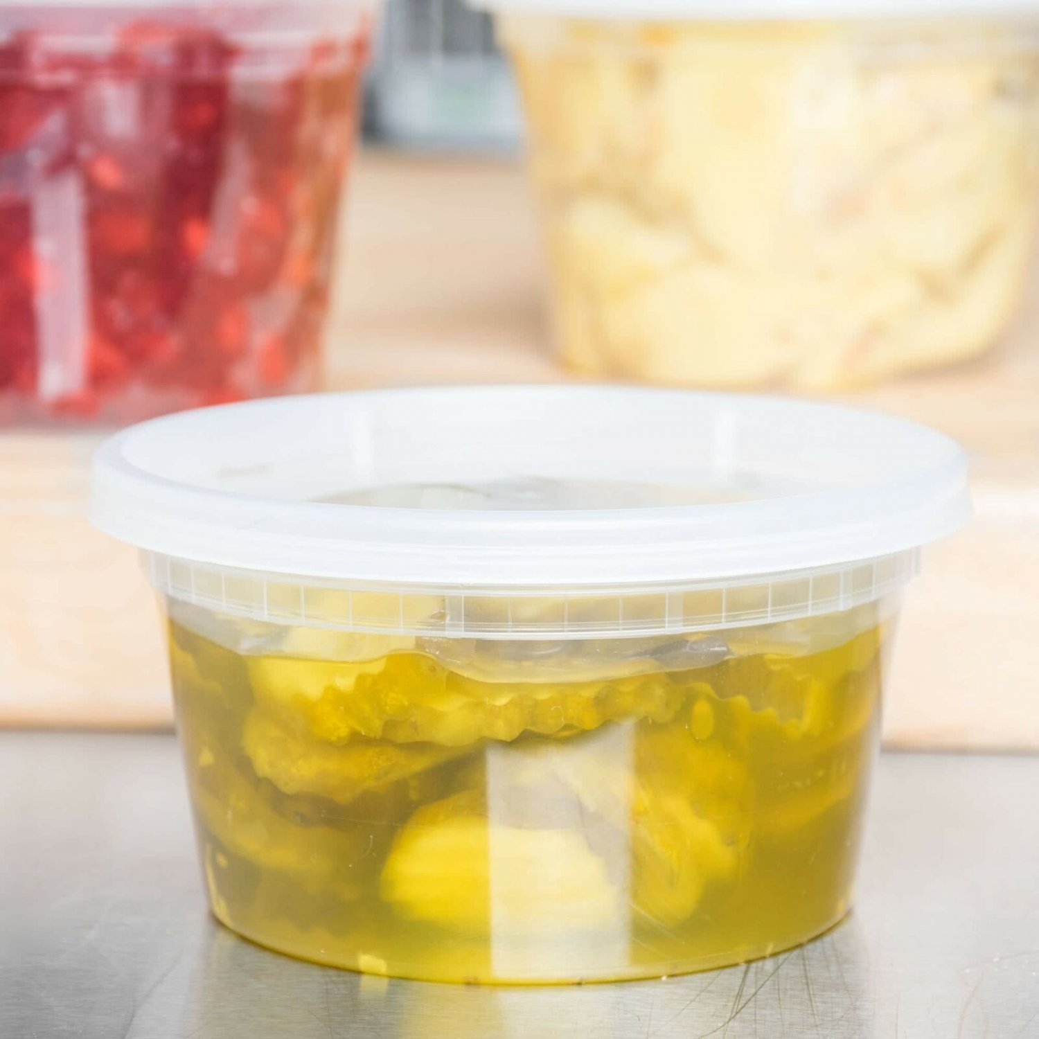 Plastic Deli Food Storage Containers with Airtight Lids (12 oz. 48 Sets)