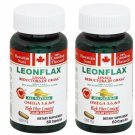 Leonflax Canadian Flaxseed Plus Fat Reducer 60 Capsules 1000mg 2-PACK