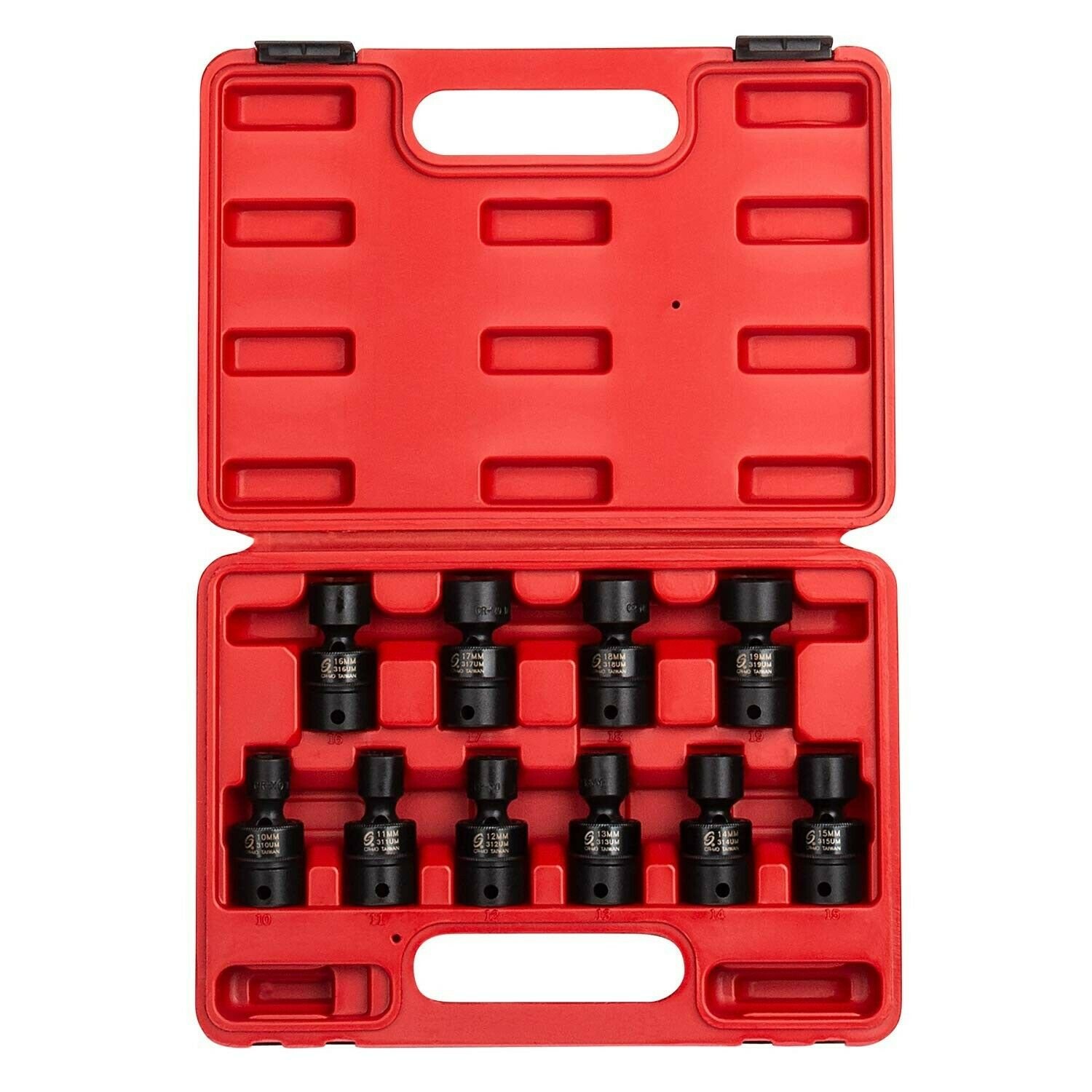 Sunex 3657, 3/8 Inch Drive Universal Impact Socket Set, 10-Piece, Metric, 10m...
