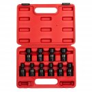 Sunex 3657, 3/8 Inch Drive Universal Impact Socket Set, 10-Piece, Metric, 10m...