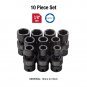 Sunex 3657, 3/8 Inch Drive Universal Impact Socket Set, 10-Piece, Metric, 10m...