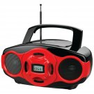 NAXA Electronics Portable MP3/CD Boombox and USB Player (Red) Red
