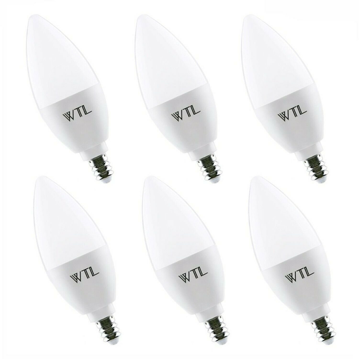 E12 LED Candelabra Bulb, 60W Equivalent 2700K Warm White and 6W 550LM Non-Dim...