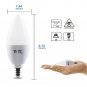E12 LED Candelabra Bulb, 60W Equivalent 2700K Warm White and 6W 550LM Non-Dim...