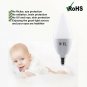 E12 LED Candelabra Bulb, 60W Equivalent 2700K Warm White and 6W 550LM Non-Dim...